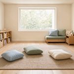 Aménager une chambre d'enfant évolutive : les repères pour durer Chambre d’enfant lumineuse et évolutive avec rangements modulables, coin lecture confortable et espace de jeux.